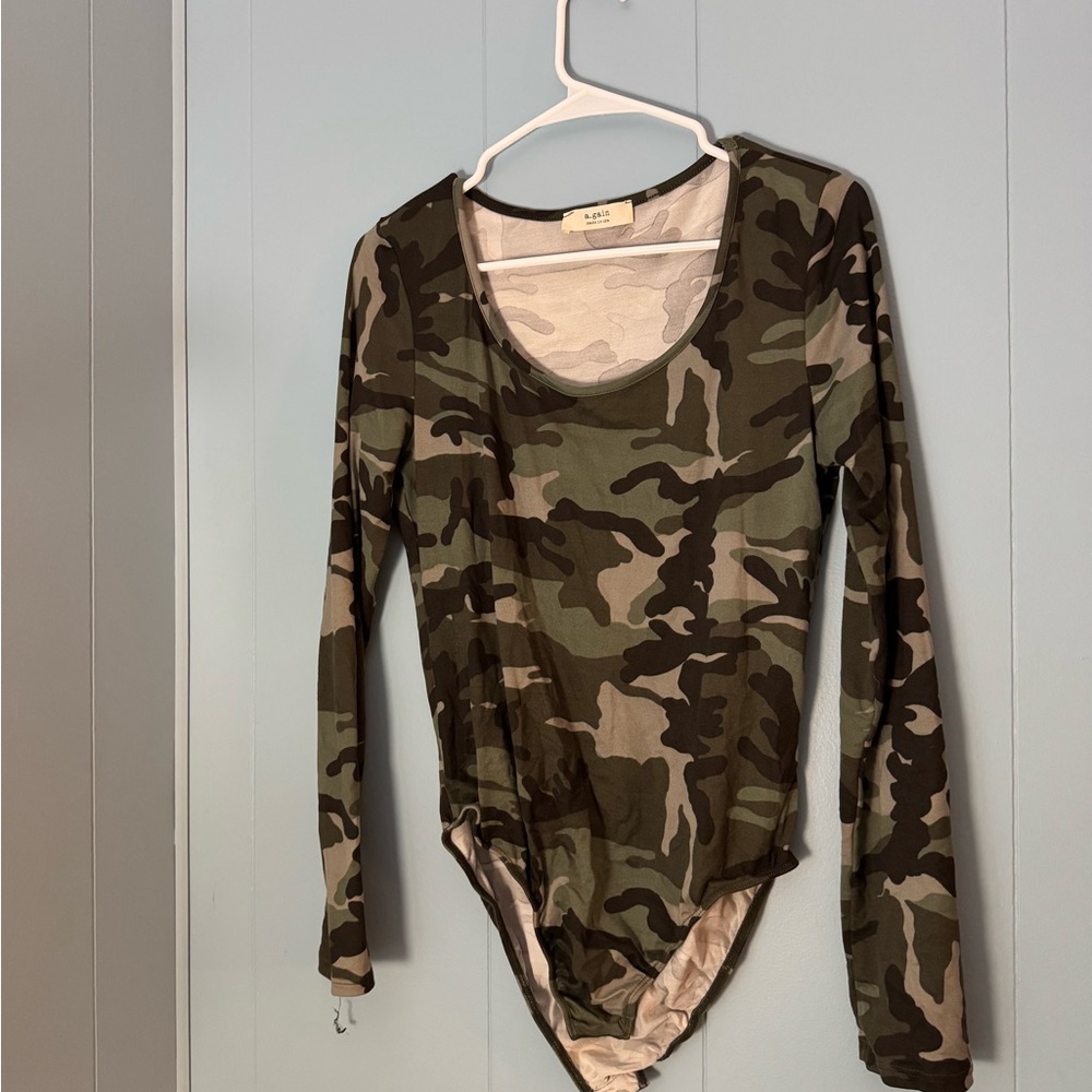 Camouflage Long Sleeve Bodysuit